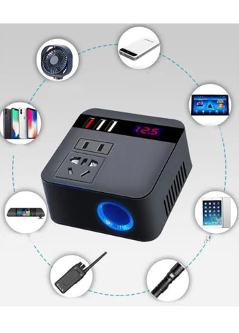 Преобразователь инвертор напряжения для автомобилья работает от прикуривателя 7,7х7,7х4,4 см (474860-Prob) Unbranded (260028219)