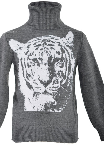 Серый светри светр на хлопчика тигр (тигр)17565-706 Lemanta