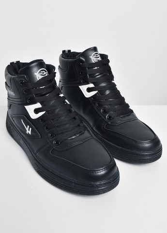 Черные демисезонные кроссовки мужские черного цвета на шнуровке Let's Shop