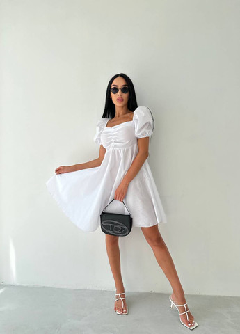 Белое повседневный платье катонове летнее LeVi
