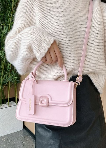 Женская классическая сумка кросс-боди на ремешке через плечо розовая No Brand (274074227)
