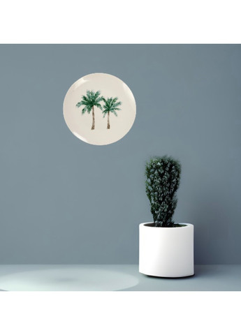 Декоративна підвісна тарілка на стіну "Пальми" ⌀ 23 см EDEKA (267501318)