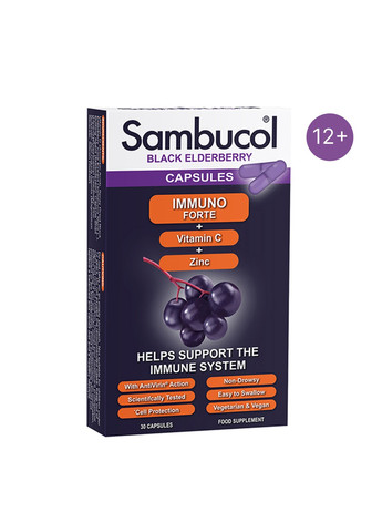Підтримки Імунної Системи з Екстрактом Чорної Бузини Immuno Forte - 30 капсул Sambucol (276972131)