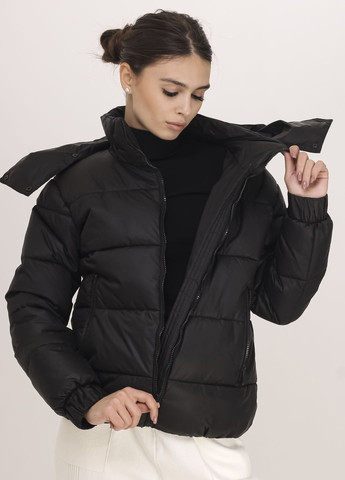 Черная зимняя куртка женская черный JULIA