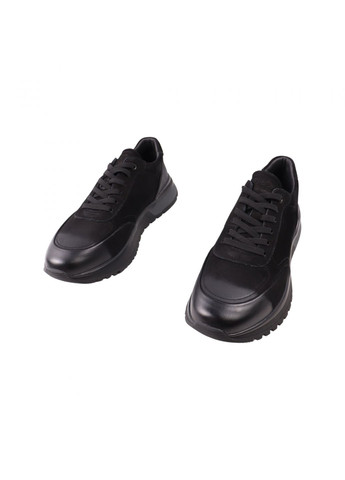 Чорні кросівки чоловічі чорні натуральний нубук Brooman 970-23DTS