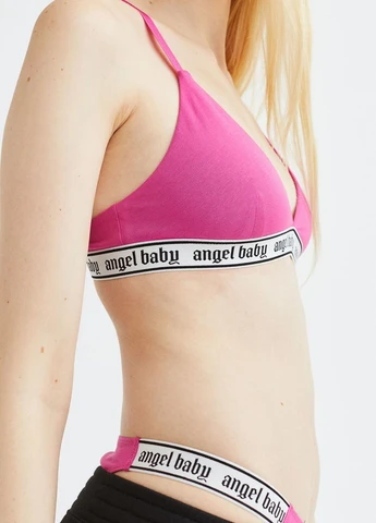 Розовый бюстгальтер H&M хлопок