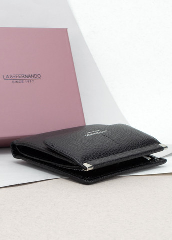 Жіночий шкіряний гаманець Las 209-103К маленький чорний Fernando (276715198)