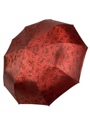 Зонт полуавтомат женский M524 жаккардовый на 9 спиц Красный Bellissimo (268548091)