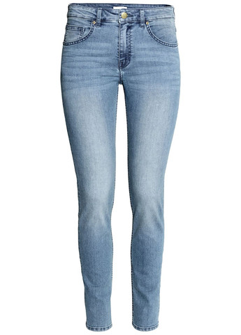 Стильные зауженные джинсы размер 40 голубые 0355953011 H&M - (268463846)