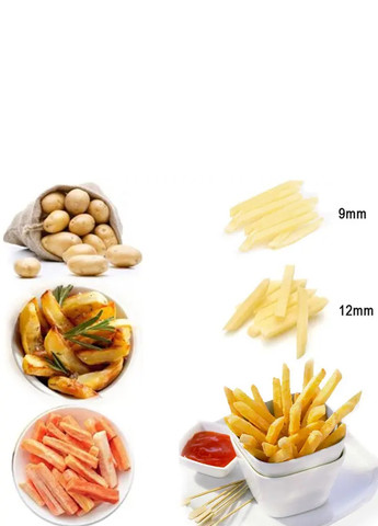 Пресс для нарезания картофеля фри соломкой картофелерезка металлическая ручная слайсер Potato Chipper A-Plus (259503227)