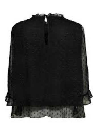 Чорна блуза однотонна пряма чорна Pigalle