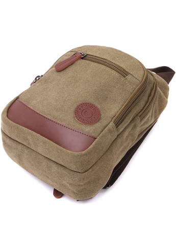 Чоловіча практична текстильна сумка через плече з ущільненою спинкою Vintagе 22174 Оливковий Vintage (267925315)