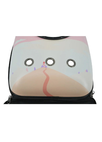 Рюкзак для переноски котов собак животных с окном иллюминатором вентиляцией 38х28х20 см (476019-Prob) Красно-розовый Unbranded (275646428)