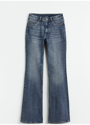 Жіночі джинси кльош Flare high waist Н&М (55659) 34 Темно-сині H&M - (258744249)