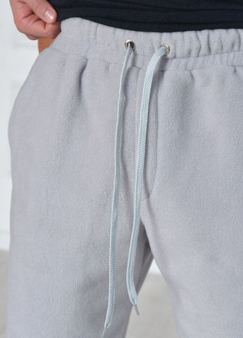 Спортивні штани чоловічі флісові світло-сірого кольору розмір L Let's Shop (266236971)
