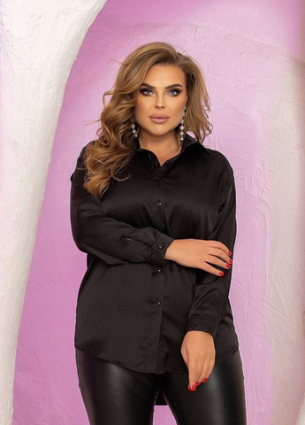 Чорна женская блуза-туника цвет чернй р.48/52 447350 New Trend