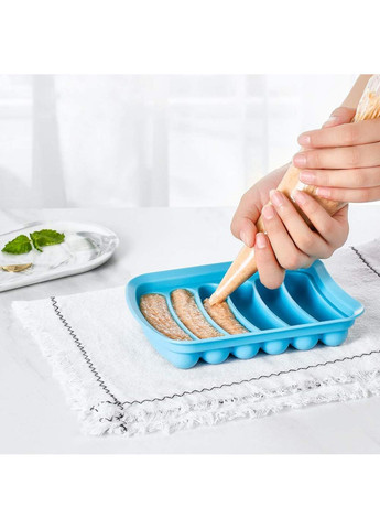 Форма для запекания выпечки силиконовая домашних хот догов, сосисок, колбасок, кебаба кебабница Kitchen Master (263931704)