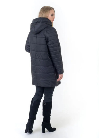 Сіра демісезонна жіноча куртка великого розміру демісезонна SK