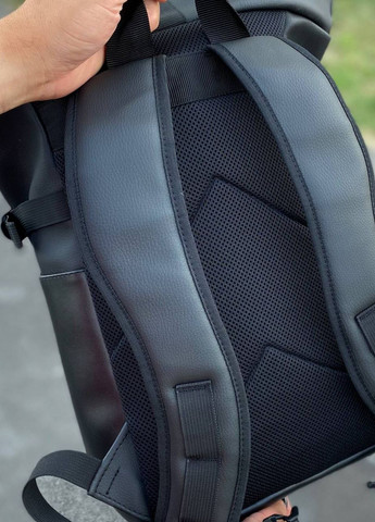 Вместительный черный городской универсальный рюкзак для путешествий Роллтоп Travel bag black No Brand (263057459)