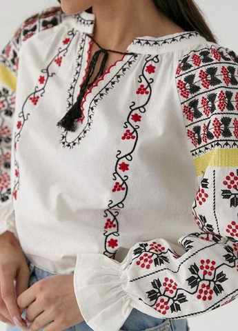 Блузка вышиванка Калина белая No Brand (258413903)