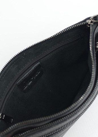 Шкіряний чоловічий чорний клатч сумочка на три відділення, класична сумочка клатч зі шкіри флотар No Brand (266914618)
