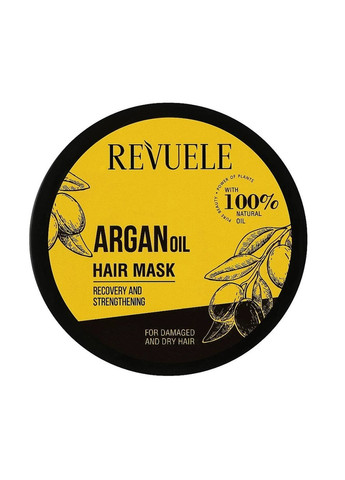 Маска для волос с аргановым маслом 360 мл REVUELE (263514181)