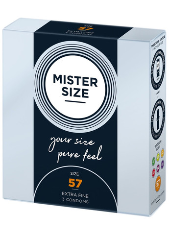 Презервативы Mister Size 57 (3 pcs) Without (259323939)