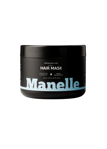Тонуюча маска для волосся Рrofessional care - Avocado Oil & Keracyn 350 мл Manelle (276844242)