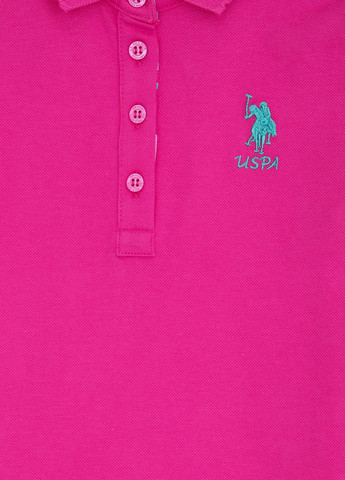 Кислотно-розовая детская футболка-футболка u.s/ polo assn. на девочку для девочки U.S. Polo Assn.