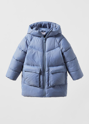 Голубая зимняя зимняя куртка на девочку 0562709406 Zara