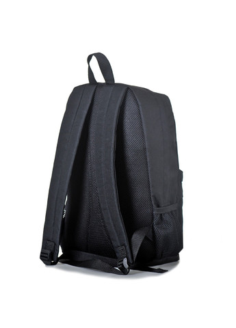 Городской стильный мужской рюкзак черного цвета с бело красной надписью бренда вместительный прочный из ткани No Brand (258591386)