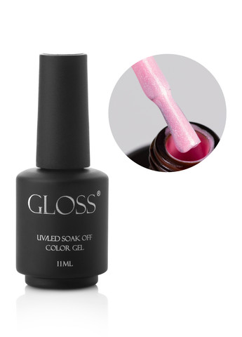 Гель-лак GLOSS 406 (розовый с микроблеском), 11 мл Gloss Company кристал (269119885)