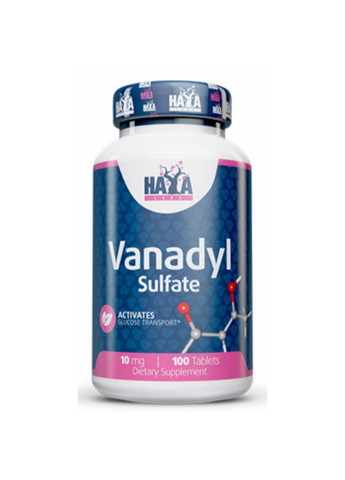 Vanadyl Sulfate 10 mg 100 Tabs Haya Labs (259967144)