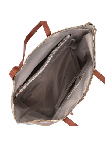 Оригинальная двухцветная женская сумка из натуральной кожи 22304 Бежевая Vintage (276457590)