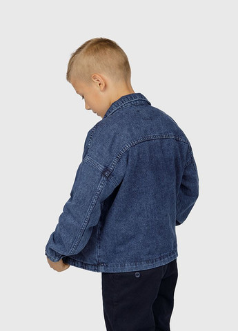Синяя демисезонная джинсовая куртка для мальчика цвет синий цб-00224969 Altun