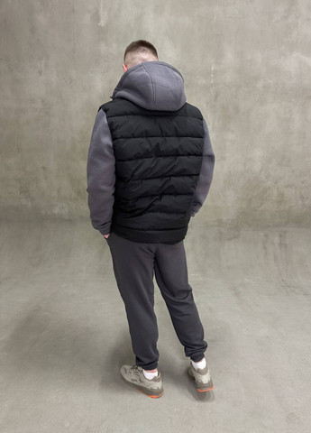 Комбинированная демисезонная куртка с трикотажными рукавами и капюшоном infinity Vakko