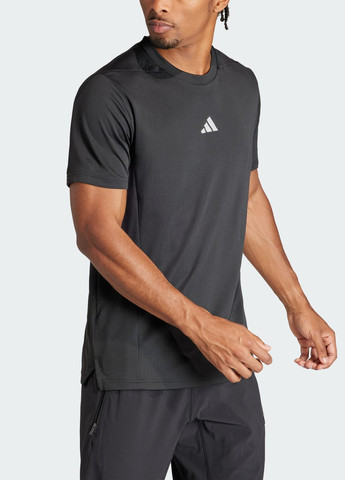 Черная футболка designed for training hiit workout heat.rdy adidas