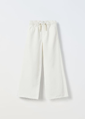Молочные демисезонные джинсы для девочки 9332 116 см молочный 70814 Zara