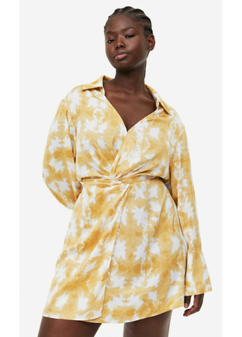Желтое повседневный женское платье н&м (56193) xs жёлтое H&M
