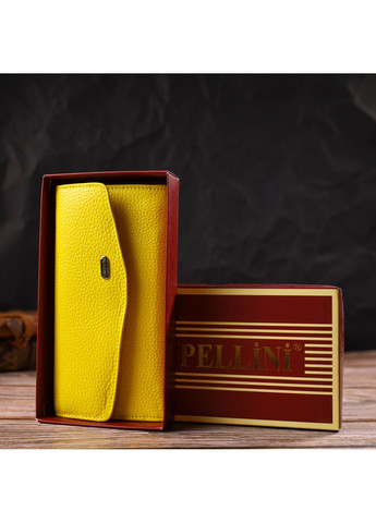 Яскраве жіноче портмоне з натуральної шкіри флотар 21697 Жовте Canpellini (259873956)