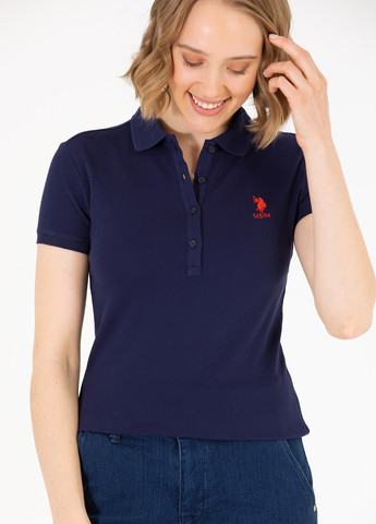 Темно-синяя женская футболка-футболка u.s.polo assn женская U.S. Polo Assn.