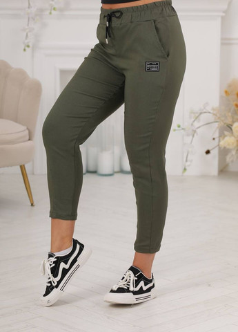 Жіночі штани-джегінси колір хакі р.50/52 441984 New Trend (263134090)