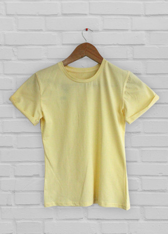 Желтая летняя женская футболка 19ж441-24 желтая с коротким рукавом Malta