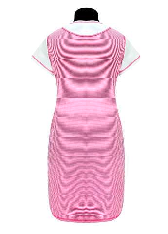 Розовое повседневный платье вискоза монро Жемчужина стилей в полоску