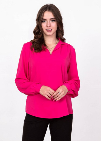 Малинова демісезонна блузка жіноча 052 однотонний софт малинова Актуаль