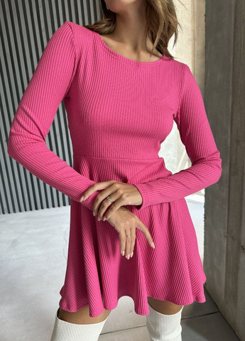 Малиновое красивое нежное женское платье на все случаи жизни, женское платье с длинным рукавом No Brand