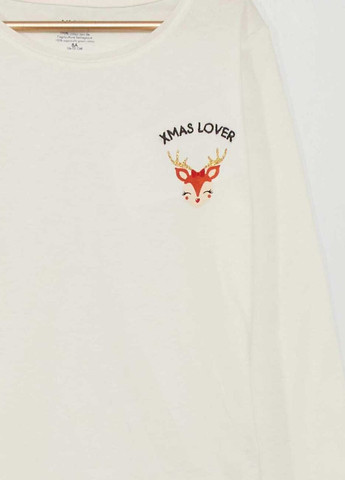 Молочный лонгслив Kiabi