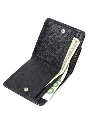Чоловічий компактний гаманець з натуральної шкіри 22040 Чорний Tony Bellucci (262158783)