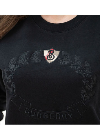 Свитшот женский Burberry - крой черный кэжуал хлопок органический - (264639930)