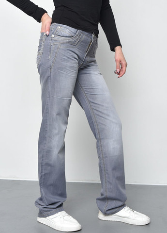 Серые летние прямые джинсы подросток Let's Shop